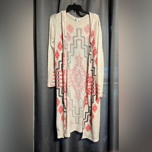 Aztec print cardigan